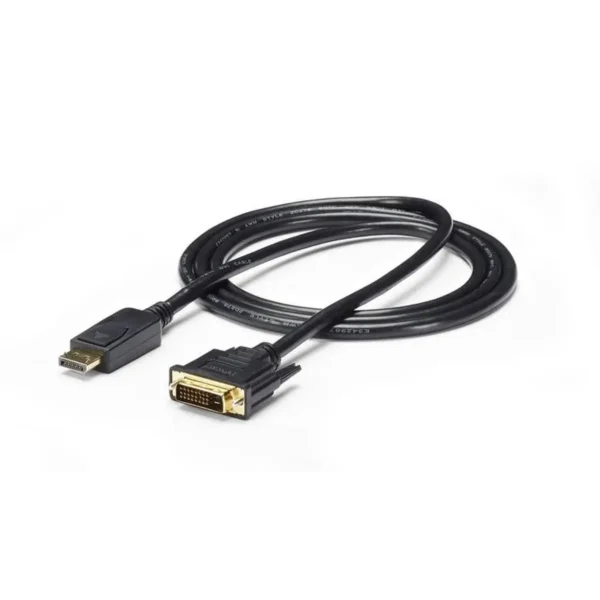 StarTech.com 6ft (1.8m) DisplayPort to DVI Cable, DisplayPort to DVI Adapter Cable, Passive DP to DVI-D Video Converter, 1080p – Replacement for DP2DVIMM6