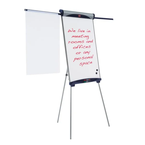 Nobo Impression Pro Tripod Steel Magnetic Whiteboard Easel with Extended Display Arms