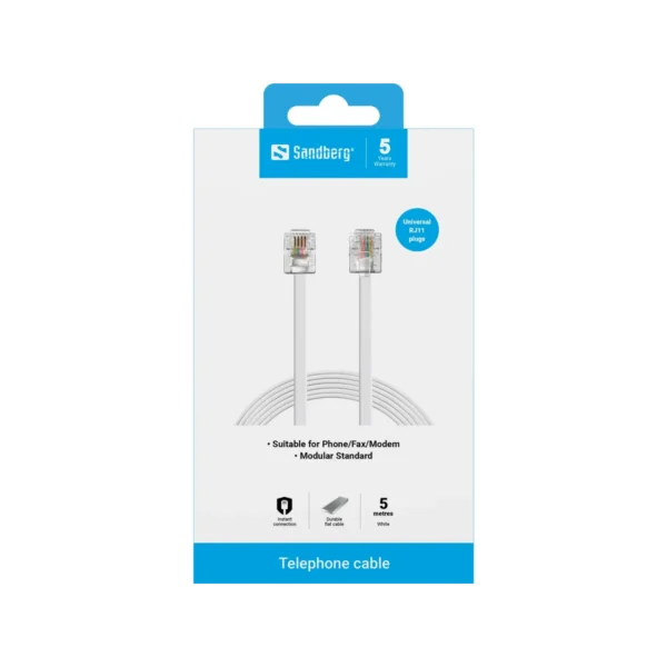 Sandberg Telephone RJ11-RJ11 5 m