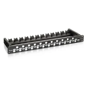 Equip 24-Port Keystone Cat.6A Unshielded Patch Panel, Black
