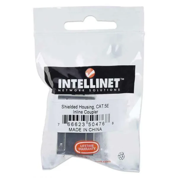 Intellinet Inline Coupler, Cat5e, FTP, Modular, 8P8C Female to 8P8C Female, Silver