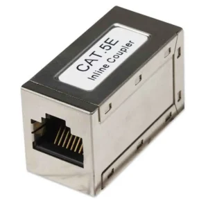 Intellinet Inline Coupler, Cat5e, FTP, Modular, 8P8C Female to 8P8C Female, Silver