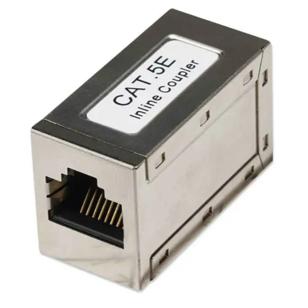 Intellinet Inline Coupler, Cat5e, FTP, Modular, 8P8C Female to 8P8C Female, Silver