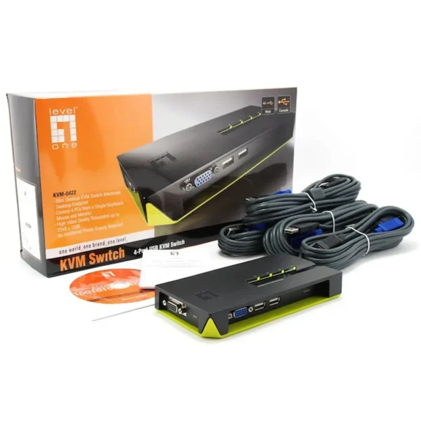 LevelOne 4-Port USB VGA KVM Switch