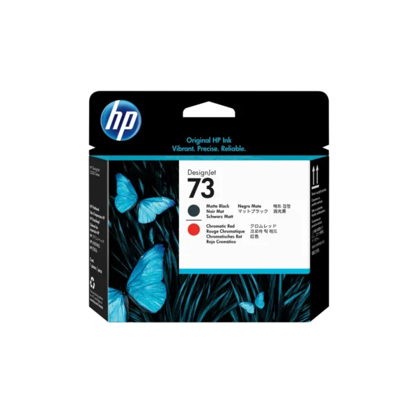 HP 73 Matte Black and Chromatic Red DesignJet Printhead