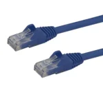 StarTech.com 7ft CAT6 Ethernet Cable – Blue CAT 6 Gigabit Ethernet Wire -650MHz 100W PoE RJ45 UTP Network/Patch Cord Snagless w/Strain Relief Fluke Tested/Wiring is UL Certified/TIA