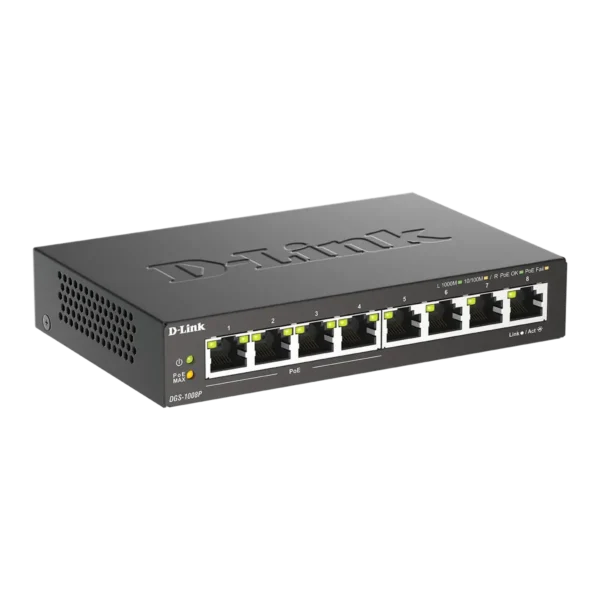D-Link 8-Port Gigabit PoE Unmanaged Desktop Switch