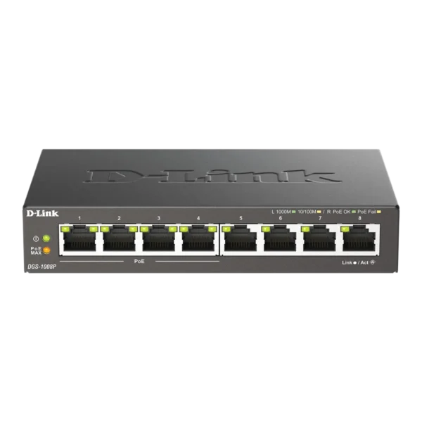 D-Link 8-Port Gigabit PoE Unmanaged Desktop Switch
