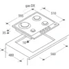 Candy CPG 64SPX White Built-in Gas 4 zone(s)