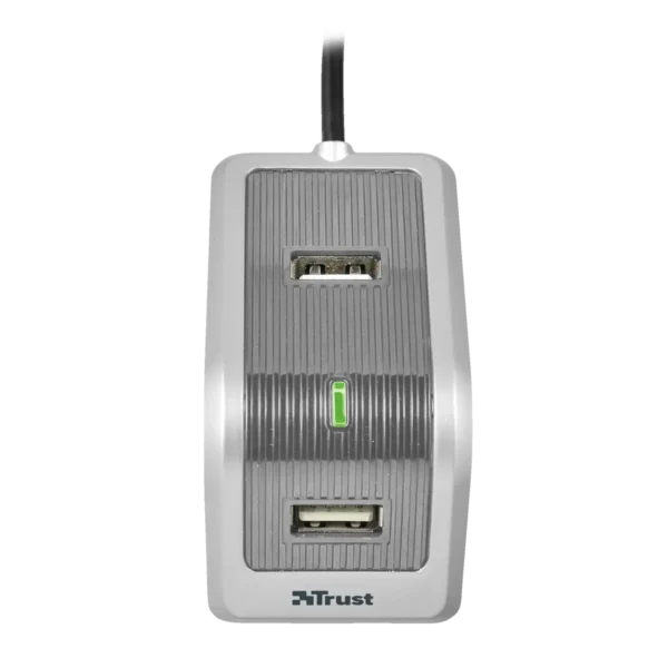 Trust BridZ 4 Port USB 2.0 Hub 480 Mbit/s Silver
