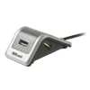 Trust BridZ 4 Port USB 2.0 Hub 480 Mbit/s Silver