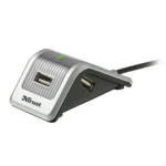 Trust BridZ 4 Port USB 2.0 Hub 480 Mbit/s Silver