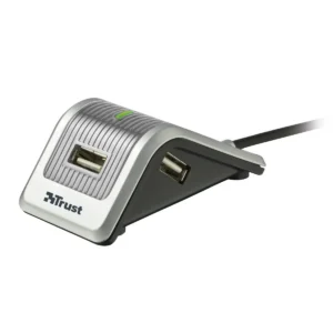 Trust BridZ 4 Port USB 2.0 Hub 480 Mbit/s Silver