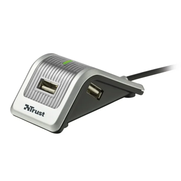 Trust BridZ 4 Port USB 2.0 Hub 480 Mbit/s Silver