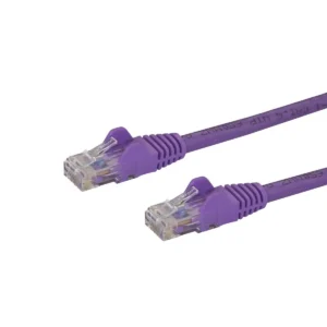 StarTech.com 7ft CAT6 Ethernet Cable – Purple CAT 6 Gigabit Ethernet Wire -650MHz 100W PoE RJ45 UTP Network/Patch Cord Snagless w/Strain Relief Fluke Tested/Wiring is UL Certified/TIA