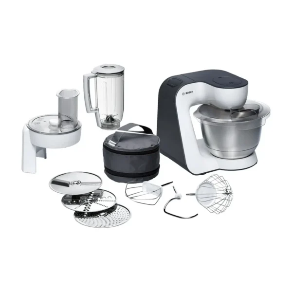 Bosch MUM52120 food processor 700 W 3.9 L Black, Stainless steel, Transparent, White