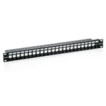 Equip 24-Port Keystone Cat.6 Shielded Patch Panel, Black