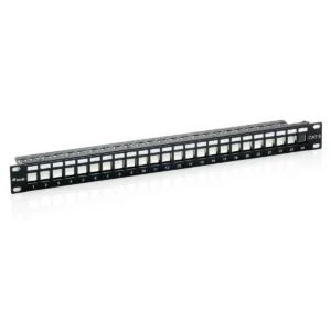 Equip 24-Port Keystone Cat.6 Shielded Patch Panel, Black