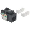 Intellinet Keystone Jack, Cat6, UTP, Punch-down, Black