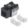 Intellinet Keystone Jack, Cat6, UTP, Punch-down, Black