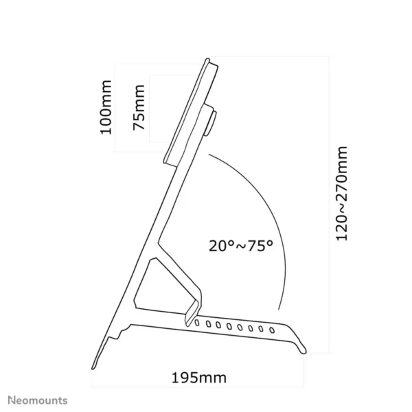 Neomounts FPMA-D825BLACK Monitor stand 10-27″ – tiltable