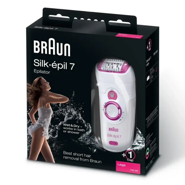 Braun Silk-epil 7181 Legs 40 tweezers Pink, White