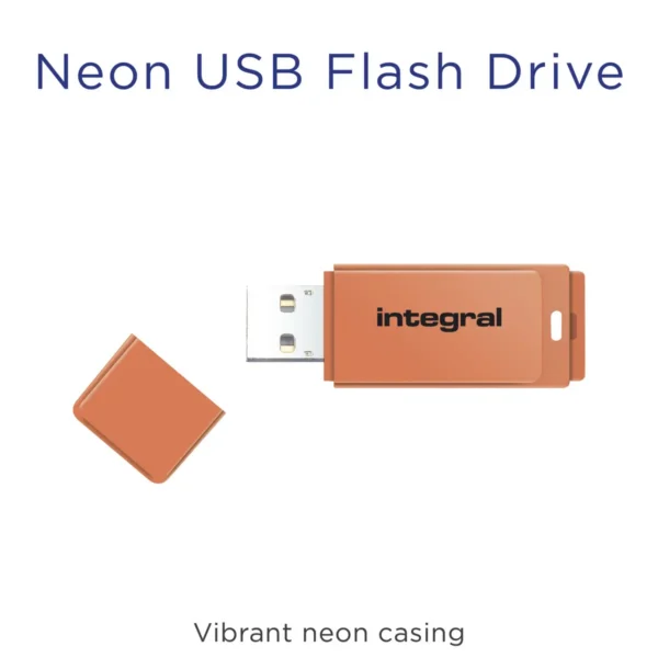Integral 32GB USB2.0 DRIVE NEON ORNG