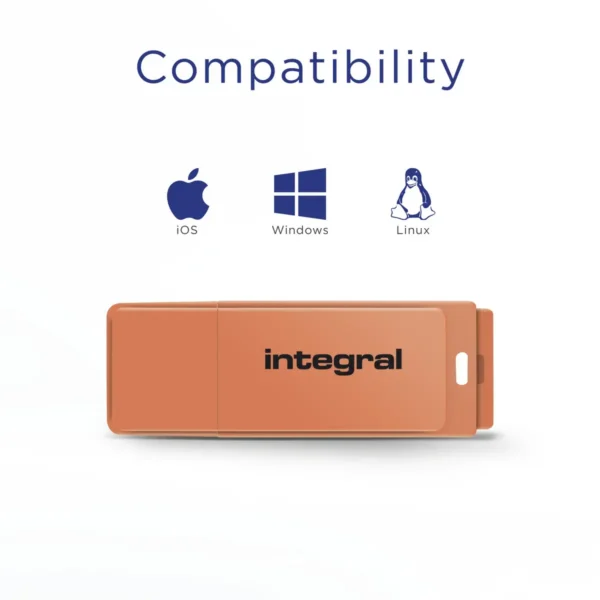 Integral 32GB USB2.0 DRIVE NEON ORNG
