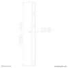 Neomounts FPMA-CP100BLACK Extension pole TV ceiling mount – h 100 cm