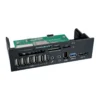 InLine Front panel for 5.25″ bay, Card Reader, Audio, eSATA/1 USB3.0 / 6 USB2.0 ports