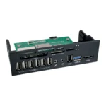 InLine Front panel for 5.25″ bay, Card Reader, Audio, eSATA/1 USB3.0 / 6 USB2.0 ports
