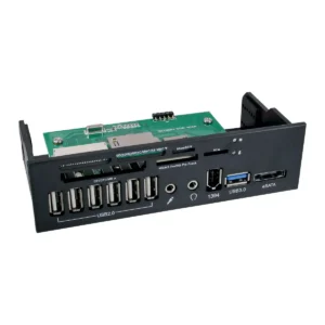 InLine Front panel for 5.25″ bay, Card Reader, Audio, eSATA/1 USB3.0 / 6 USB2.0 ports