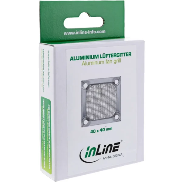InLine Fan grid aluminium filter, 40x40mm