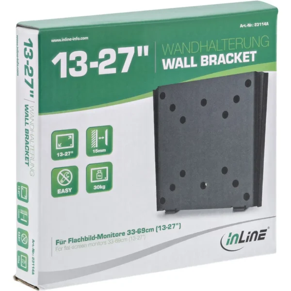 InLine Wall Bracket for TFT 33-69cm 13-27″ max. 30kg