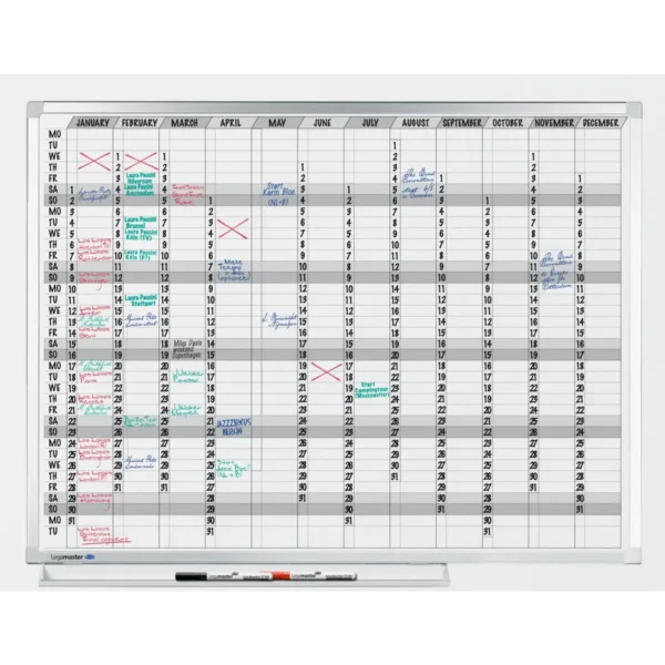 Legamaster PROFESSIONAL year planner 365 days 90x120cm
