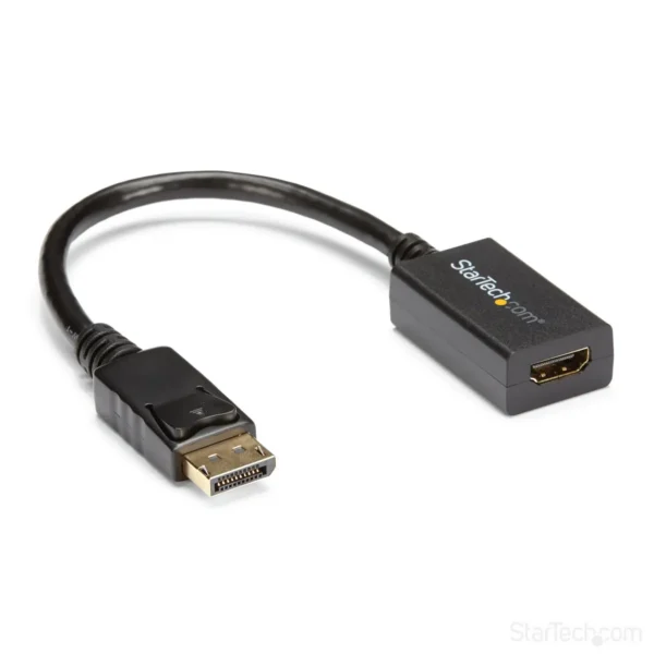 StarTech.com DisplayPort to HDMI Adapter – DP 1.2 to HDMI Video Converter 1080p – DP to HDMI Monitor/TV/Display Cable Adapter Dongle – Passive DP to HDMI Adapter – Latching DP Connector