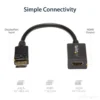 StarTech.com DisplayPort to HDMI Adapter – DP 1.2 to HDMI Video Converter 1080p – DP to HDMI Monitor/TV/Display Cable Adapter Dongle – Passive DP to HDMI Adapter – Latching DP Connector
