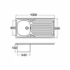CDA KA21SS kitchen sink Top-mounted sink Rectangular Stainless steel