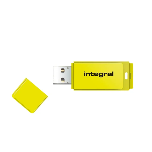 Integral 8GB USB2.0 DRIVE NEON YELLOW