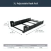 StarTech.com 3U Fixed 19″ Adjustable Depth Universal Server Rack Rails