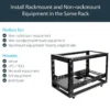 StarTech.com 3U Fixed 19″ Adjustable Depth Universal Server Rack Rails