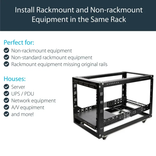 StarTech.com 3U Fixed 19″ Adjustable Depth Universal Server Rack Rails