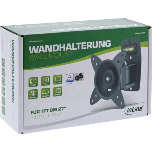 InLine Wall Bracket for TFT up to 68cm 27″ max. 15kg