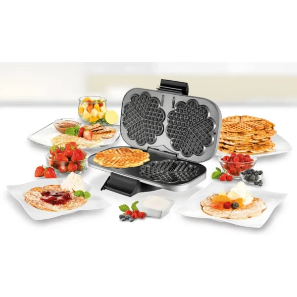 Unold 48241 waffle iron 2 waffle(s) 1300 W Black, Silver