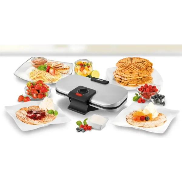 Unold 48241 waffle iron 2 waffle(s) 1300 W Black, Silver