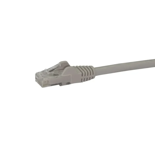StarTech.com 3ft CAT6 Ethernet Cable – Gray CAT 6 Gigabit Ethernet Wire -650MHz 100W PoE RJ45 UTP Network/Patch Cord Snagless w/Strain Relief Fluke Tested/Wiring is UL Certified/TIA