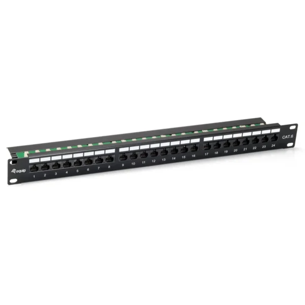 Equip 24-Port Cat.6 Unshielded Patch Panel, Black