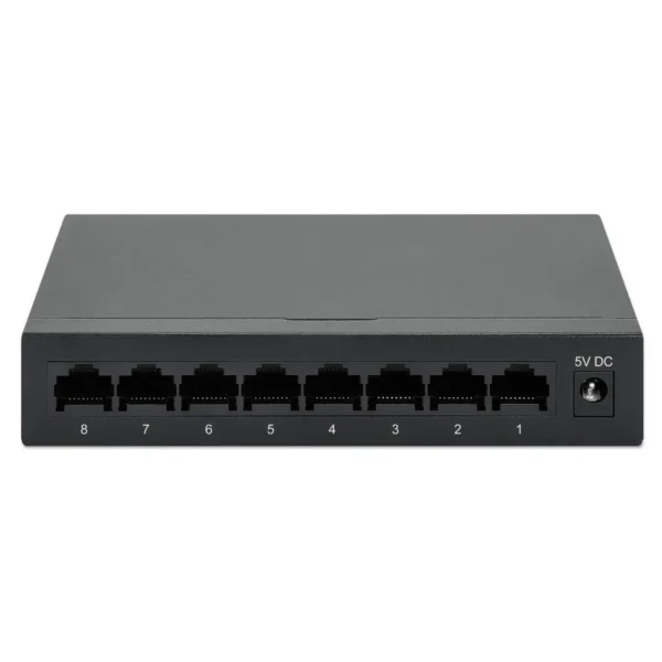 Intellinet 8-Port Gigabit Ethernet Switch, Desktop size, Metal Housing, IEEE 802.3az (Energy Efficient Ethernet)