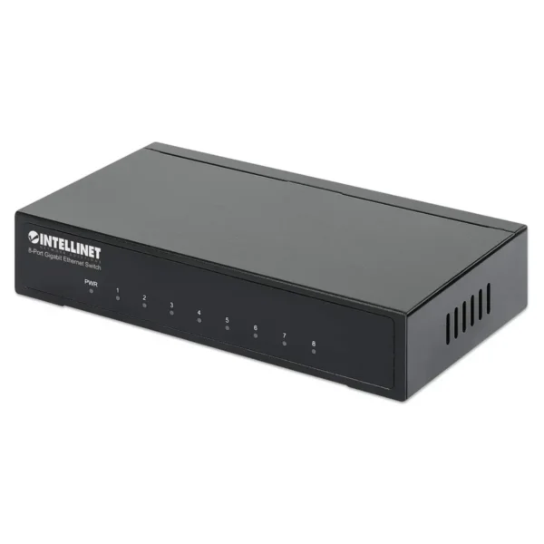 Intellinet 8-Port Gigabit Ethernet Switch, Desktop size, Metal Housing, IEEE 802.3az (Energy Efficient Ethernet)
