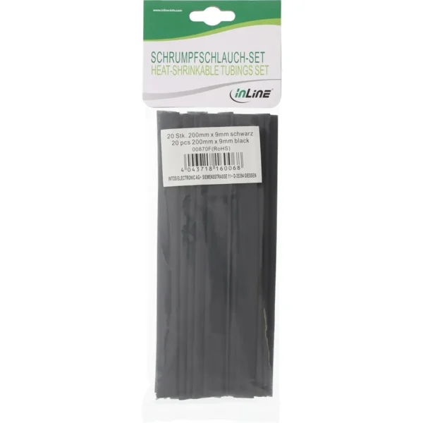 InLine Heat-Shrinkable Tubings 200mm from 9mm to 4.5mm 20 pcs.